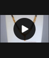 Stylish 1 Gram Gold Mangalsutra Chandbali Pendant For Married Women SMDR857