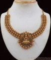 TNL1045- Traditional Lakshmi Design Antique Necklace With Earrings