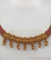 TNL1048 - Lakshmi Design Choker Type Antique Gold Necklace Combo