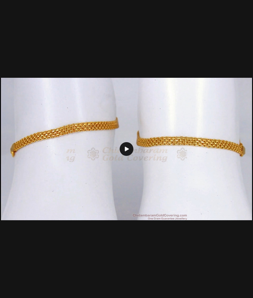 10.5 Inch New Fashion Design Gold Thick Anklet For Party Wear ANKL1111