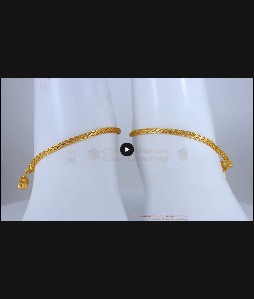 10 Inch Daily Wear Gold Anklet For Womens Bridal Wear ANKL1136