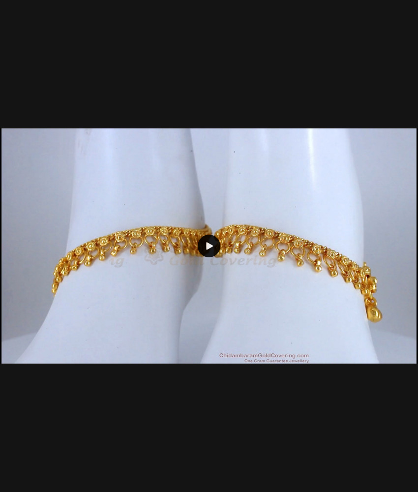 11 Inch Royal Thick Gold Kolusu For Womens Bridal Wear ANKL1137