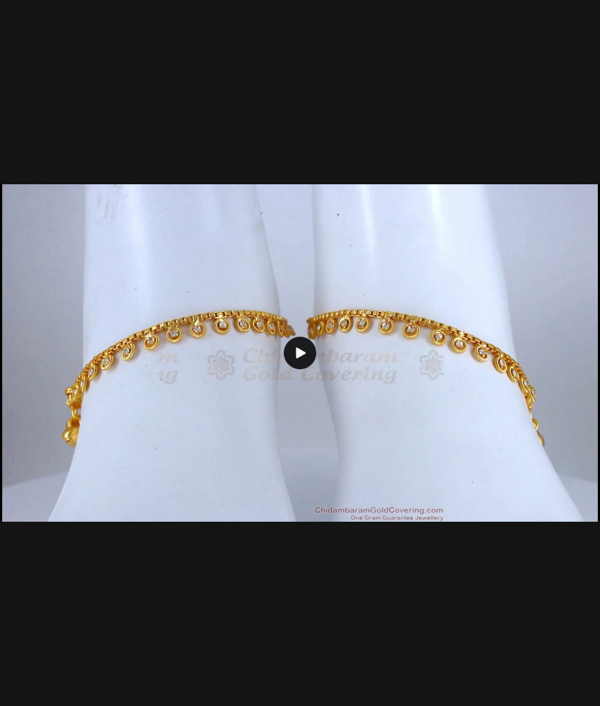 10.5 Inch Latest Daily Wear Gold Anklet For Womens Bridal Wear ANKL1138