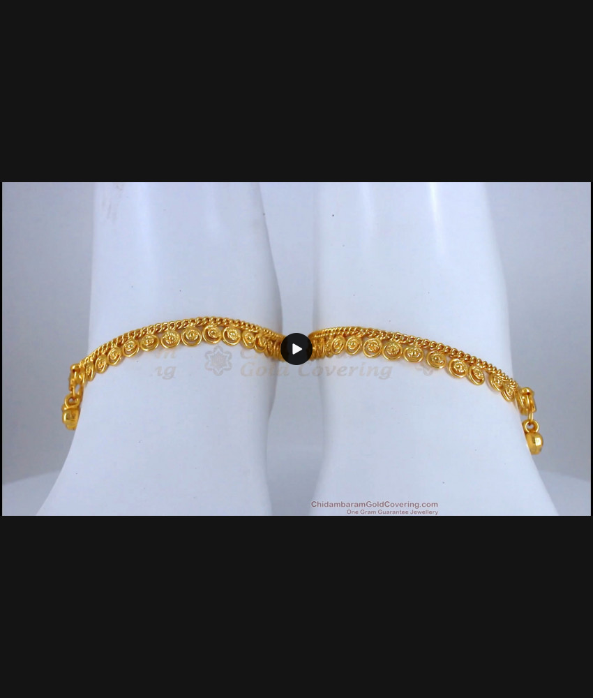 10.5 Inch Daily Wear Gold Anklet For Womens Bridal Wear ANKL1140