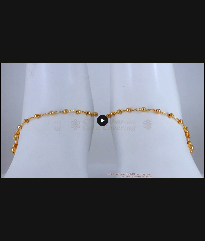 10 Inch Latest Gold Kolusu For Girls Daily Wear ANKL1143