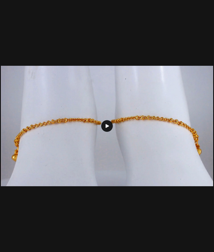 11 Inch Trendy One Gram Gold Anklets Daily Wear ANKL1150