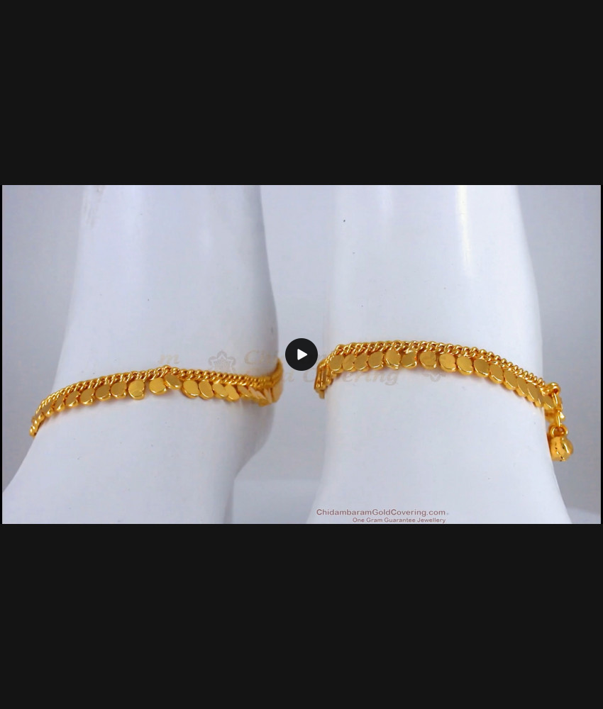 10 Inch Grand Gold Anklets For Womens Bridal Wear ANKL1151