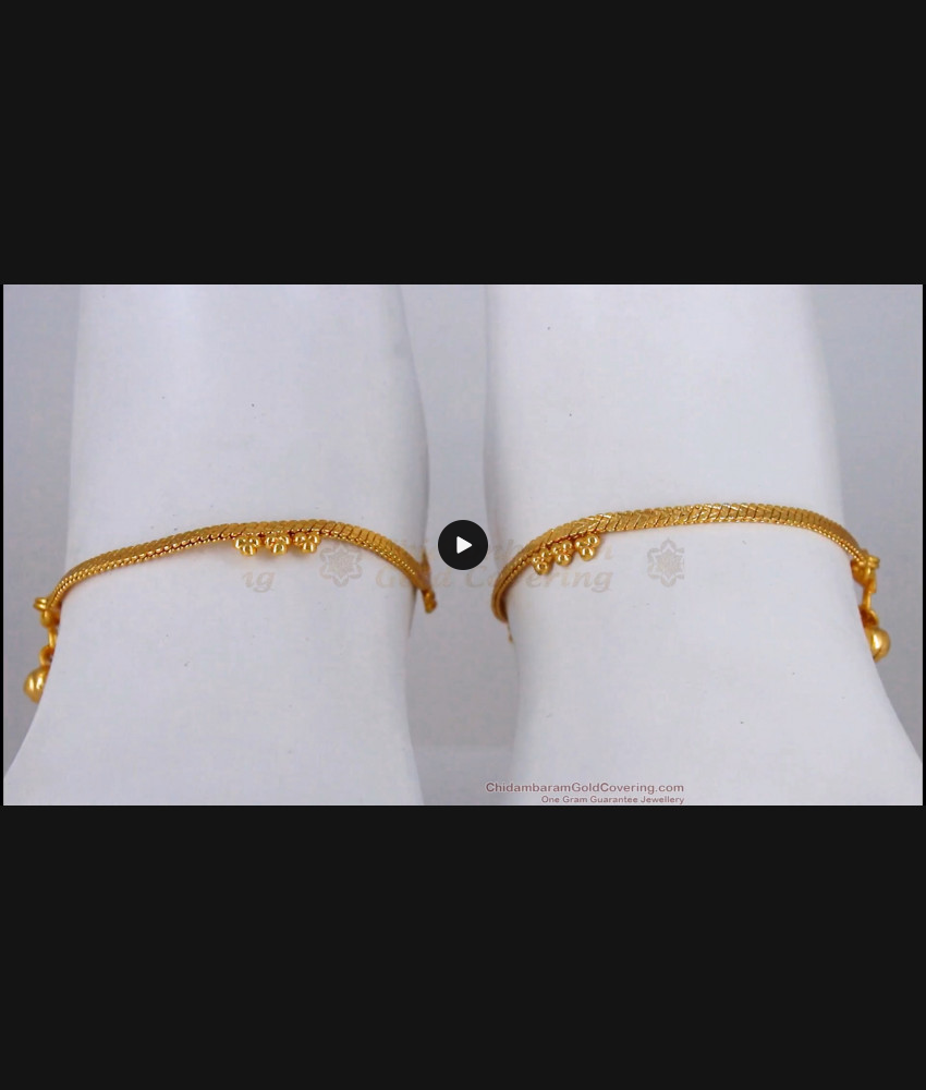 10 Inch Trendy Daily Wear Gold Anklet For Womens ANKL1157