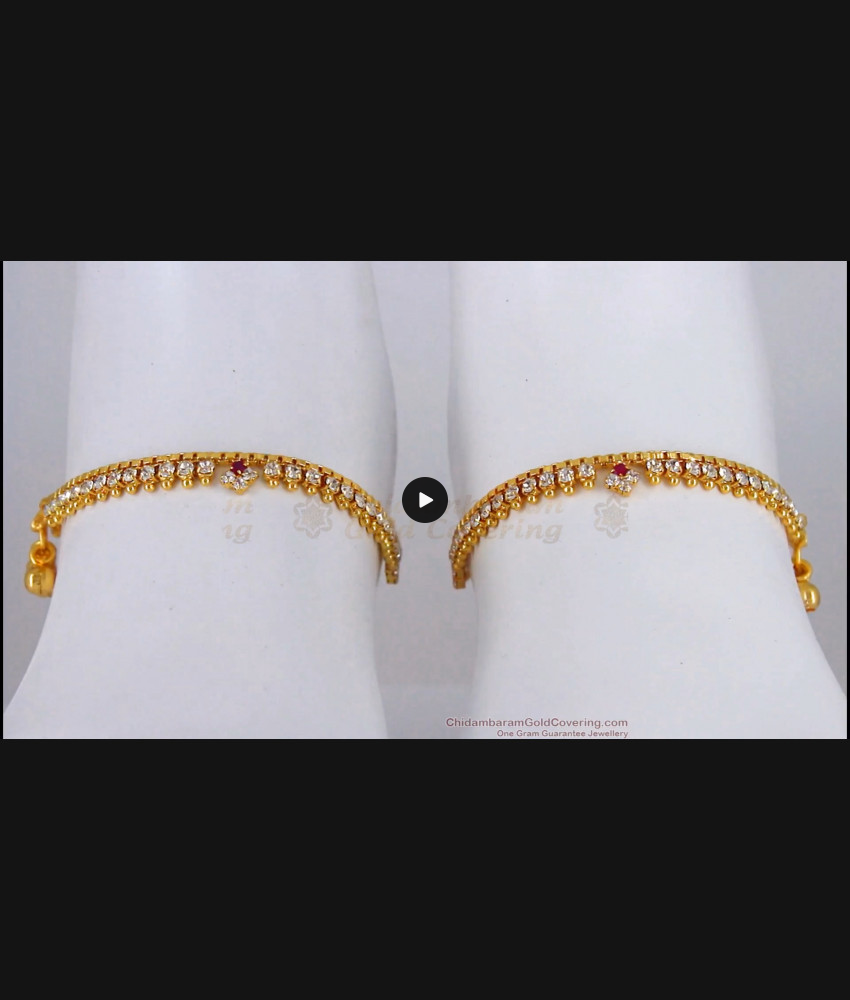 10.5 Inch Latest AD White Stone Gold Kolusu Online Shopping ANKL1161