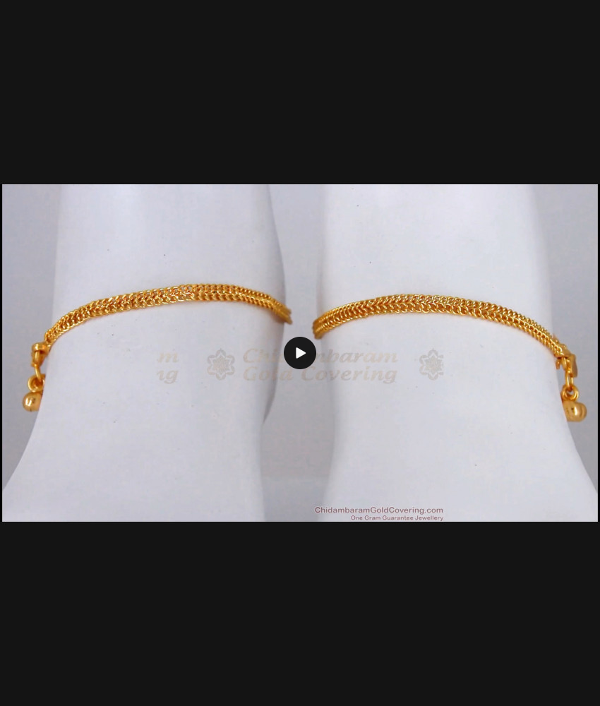 10.5 Inch Traditional Gold Anklet Daily Wear Collection ANKL1163