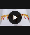 10.5 Inch Red Kemp Stone Gold Anklet Wedding Collection ANKL1166