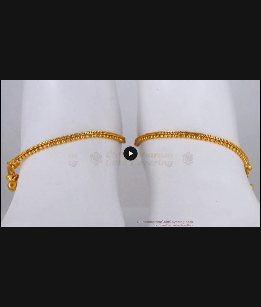 10 Inch Classical Design Gold Anklets For Daily Wear ANKL1170