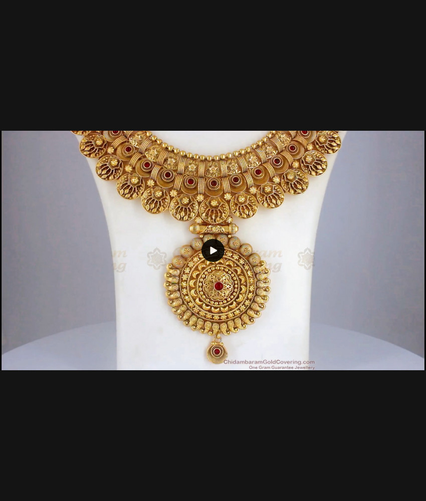 ANTQ1026 - Grand Bridal Wear Antique Haram Collections Set Shop Online