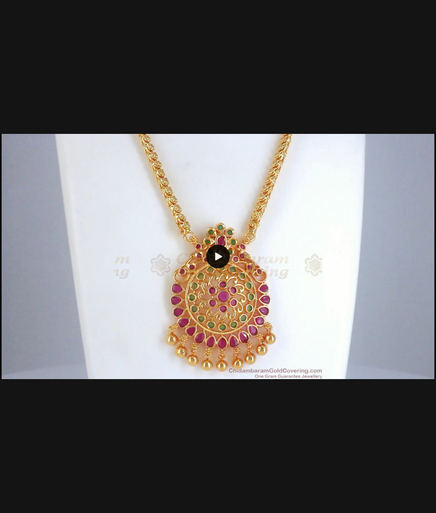 Amazing Flower Model Gold Plated Dollar Chain With Multi Color Stones Jewelry BGDR582