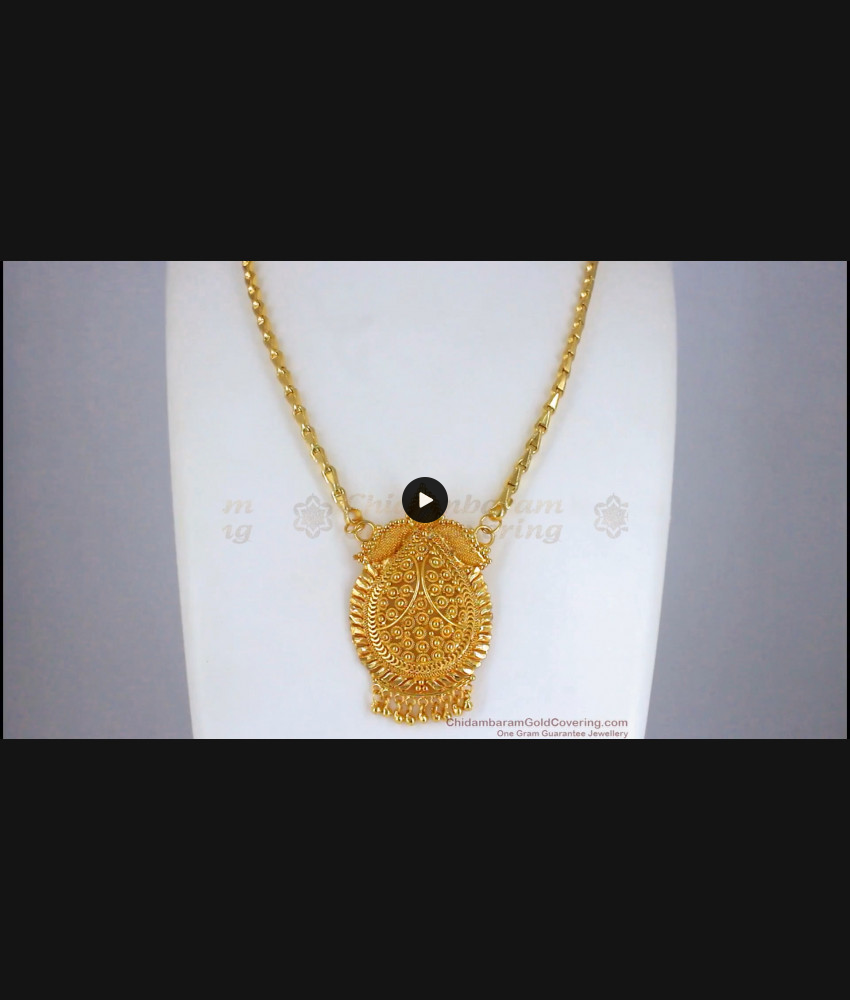 One Gram Gold plated Hanging Beads Dollar Chain Shop Online BGDR813