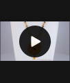 One Gram Gold Dollar Ruby Stone Black Beads Chain Simple Mangalsutra BGDR861