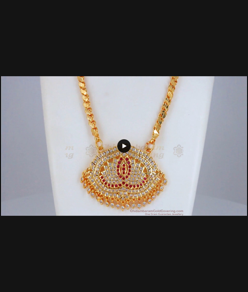30 Inches Long Chain Original Impon Lotus Dollar Gati Stone Online Jewelry BGDR866