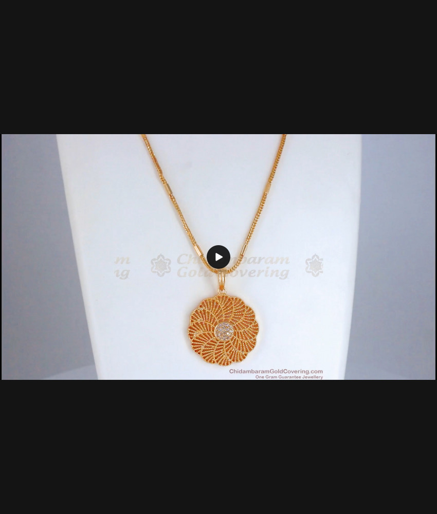 Trendy Gold Imitation Dollar Chain Flower Design BGDR901