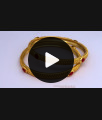 BR1240-2.4 Trendy Kemp Work Leaf Pattern Gold Forming Bangles For Ladies