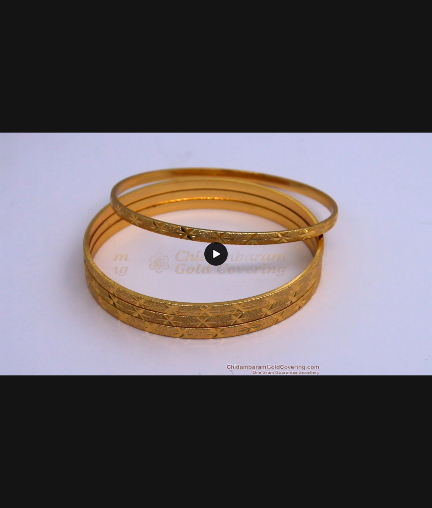 BR1404-2.4 Size Grand Gold Inspired Traditional Semiya Design Kada Bangle Online