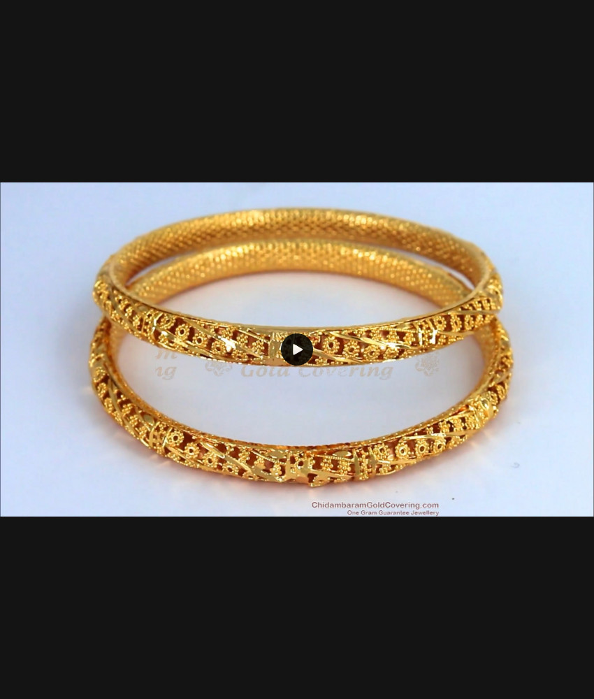 BR1452-2.4 Thin Gold Bangles For Ladies One Gram Gold South Indian Jewelry Buy Online