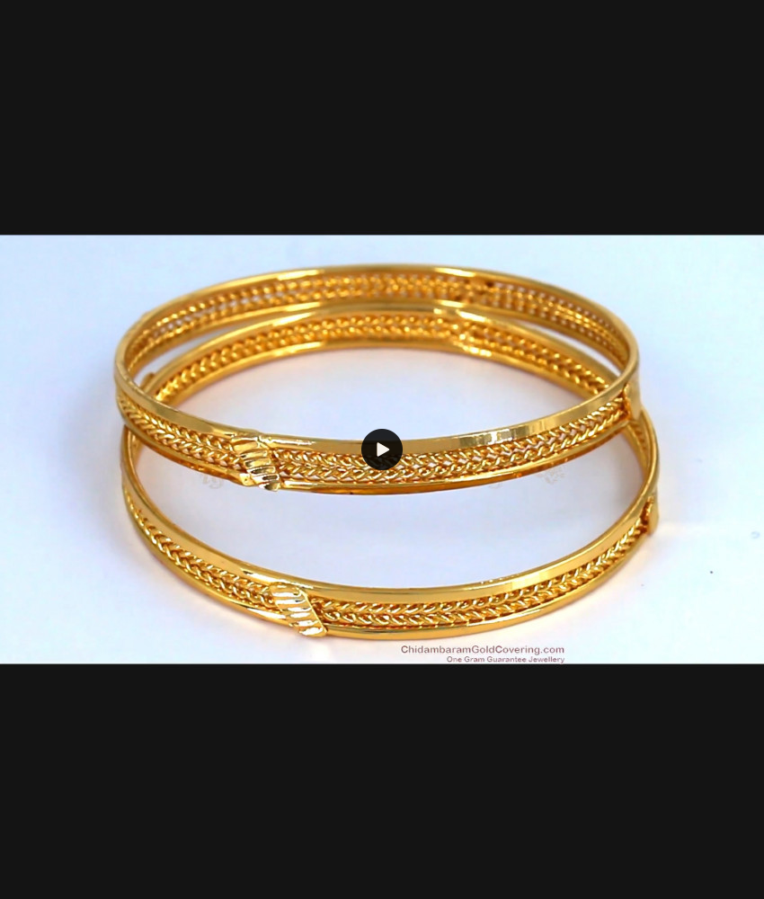 BR1453-2.8 Twisted Gold Bangles One Gram Gold South Indian Jewelry Buy Online