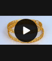 BR2034-2.8  Set Of Two Forming Gold Bangles With Enamel Design