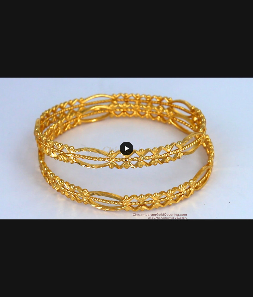 BR1461-2.10 Latest One Gram Gold Bangles For Women Buy Online