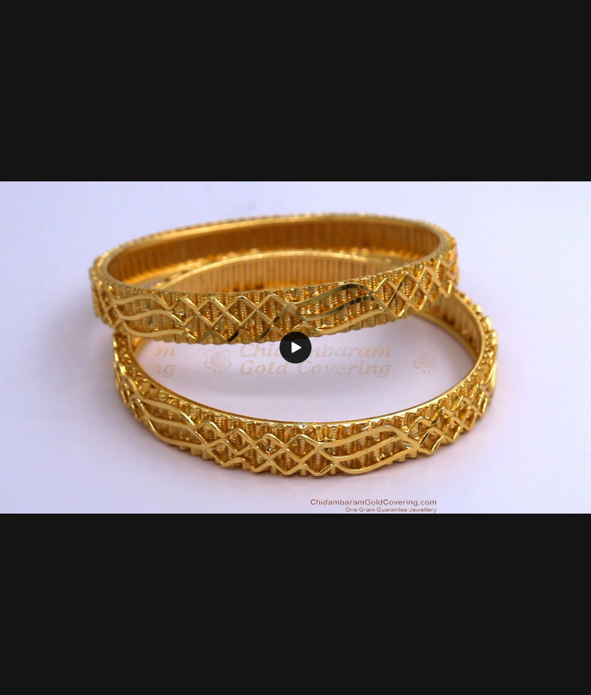BR1438-2.8 Daily Wear Set of Two One Gram Gold Bangle Collections Shop Online