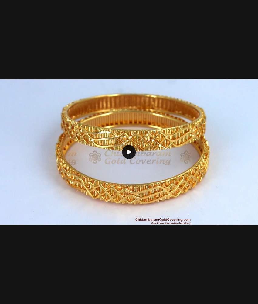 BR1462-2.4 Traditional Kada Bangles One Gram Gold Plated Jewelry Buy Online