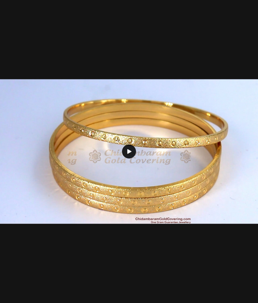 BR1464-2.4 Shining Gold Guarantee Bangles Design Set Of Four Gold Plated Jewelry 