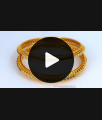 BR1472-2.8 Attractive Real Gold Bangles Full Sparkling AD Black And White Stone