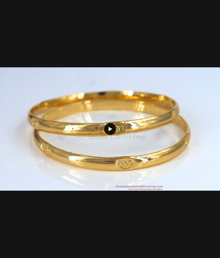 BR1507-2.8 Original Plain Traditional Impon Long Life Daily Wear Gold Bangle Collections