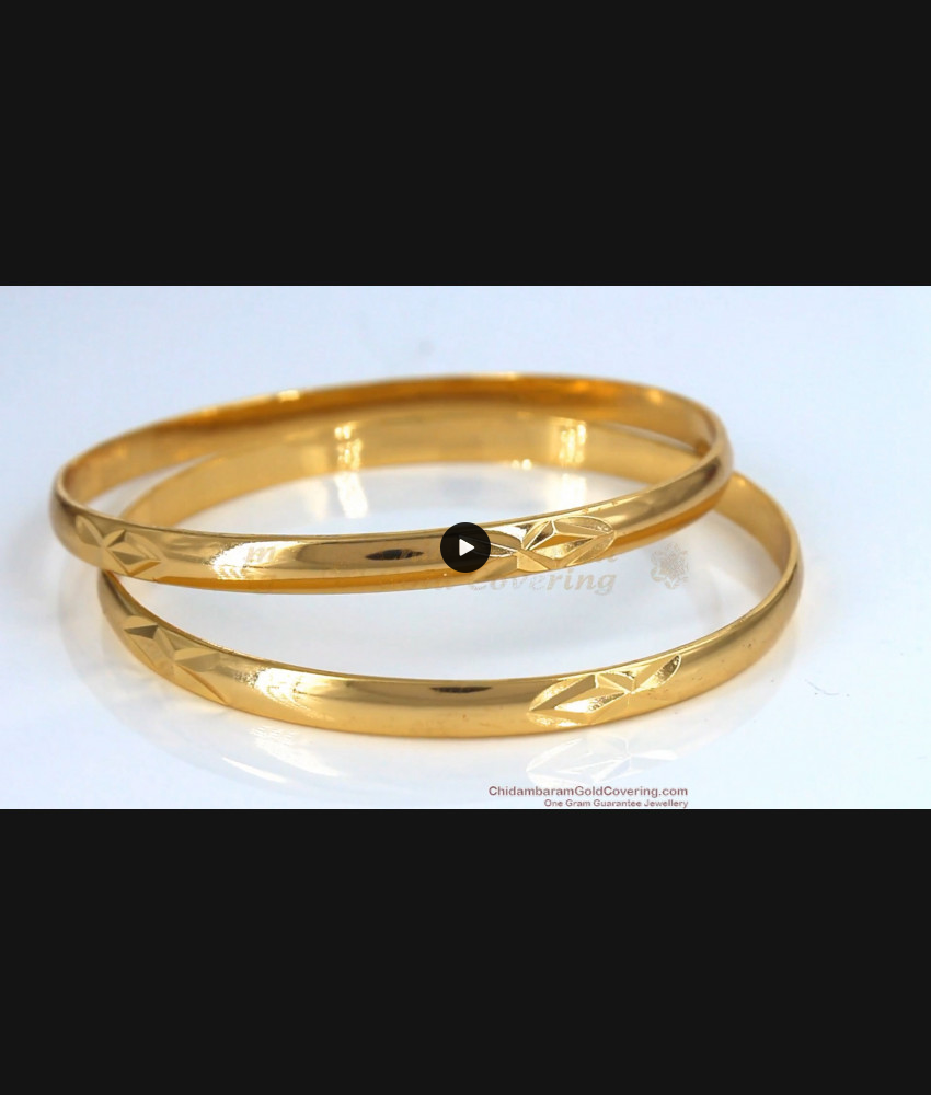 BR1515-2.8 Original Impon Gold Bangle Collections From Chidambaram Gold Covering