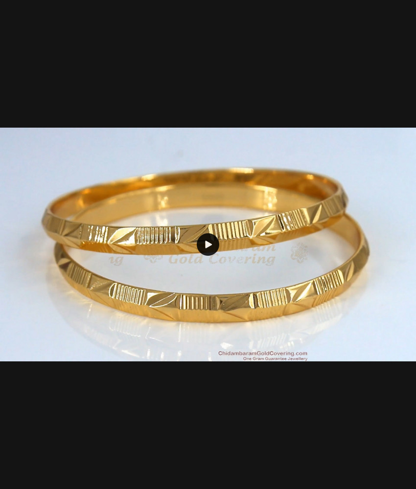 BR1516-2.6 Premium Original Impon Gold Bangle Collections From Chidambaram Gold Covering