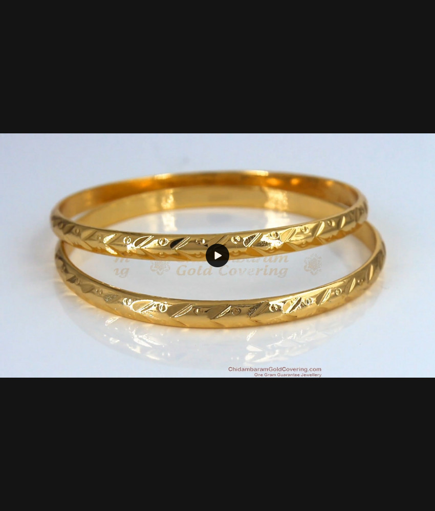 BR1517-2.8 Traditional Original Impon Gold Bangle Collections From Chidambaram Gold Covering