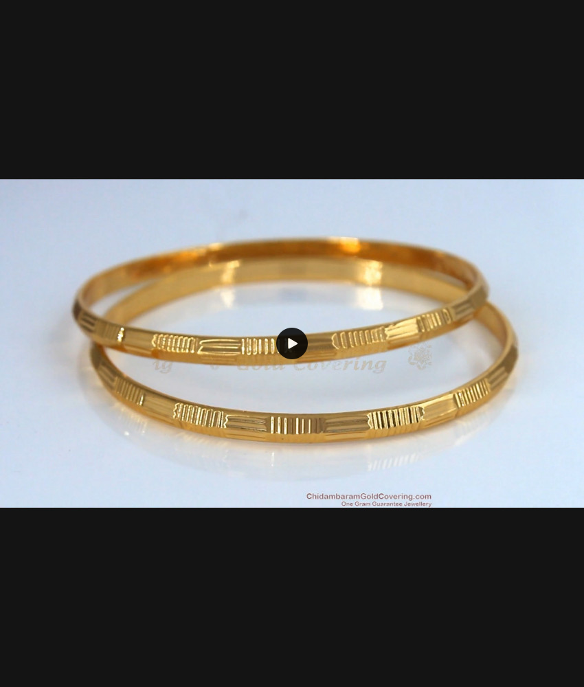 BR1521-2.6 Unique Pattern Original Impon Gold Bangle Designs Gold Plated Jewelry