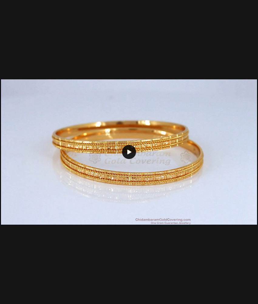 BR1567-2.4 Latest One Gram Gold Bangles For Daily Wear