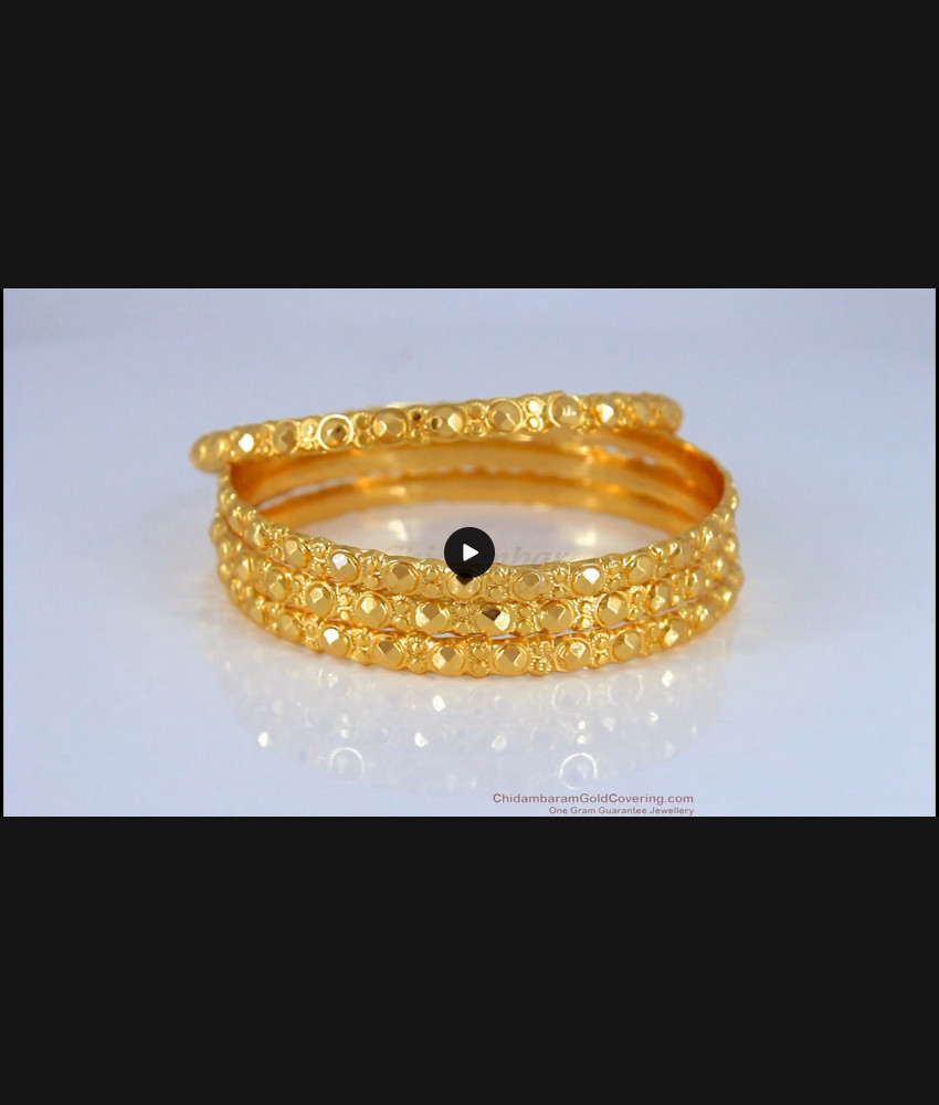 BR1569-2.6 Daily Wear One Gram Gold Bangles For Ladies