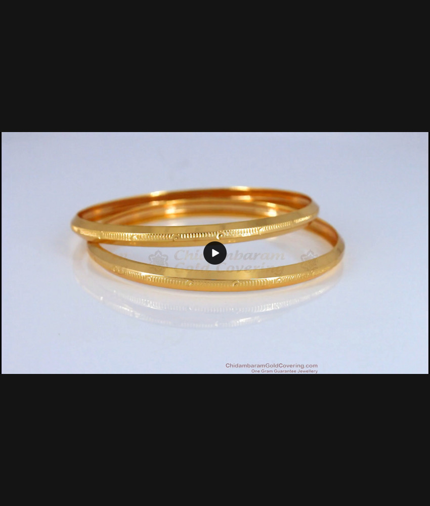 BR1571-2.6 Simple And Plain Impon Bangles For Daily Wear