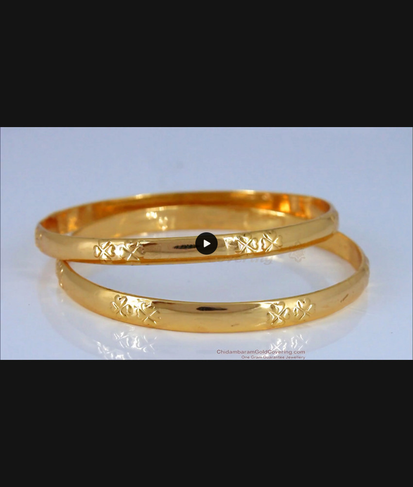 BR1580-2.4 Stunning Collection Impon Gold Bangles For Daily Wear
