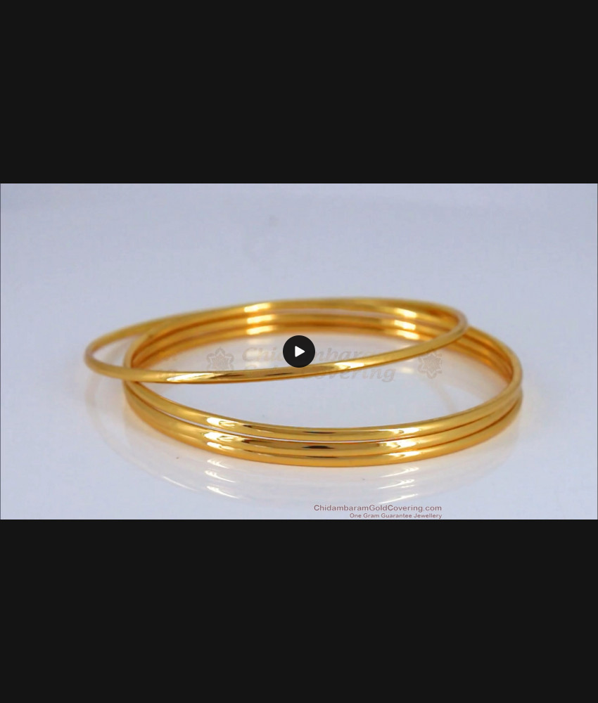 BR1584-2.8 Set Of Four Thin Gold Bangles For Women Daily Use