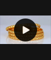 BR1586-24 Traditional One Gram Gold Bangles For Ladies