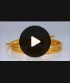 BR1591-2.8 Set Of Four Gold Bangles For Daily Wear Collections