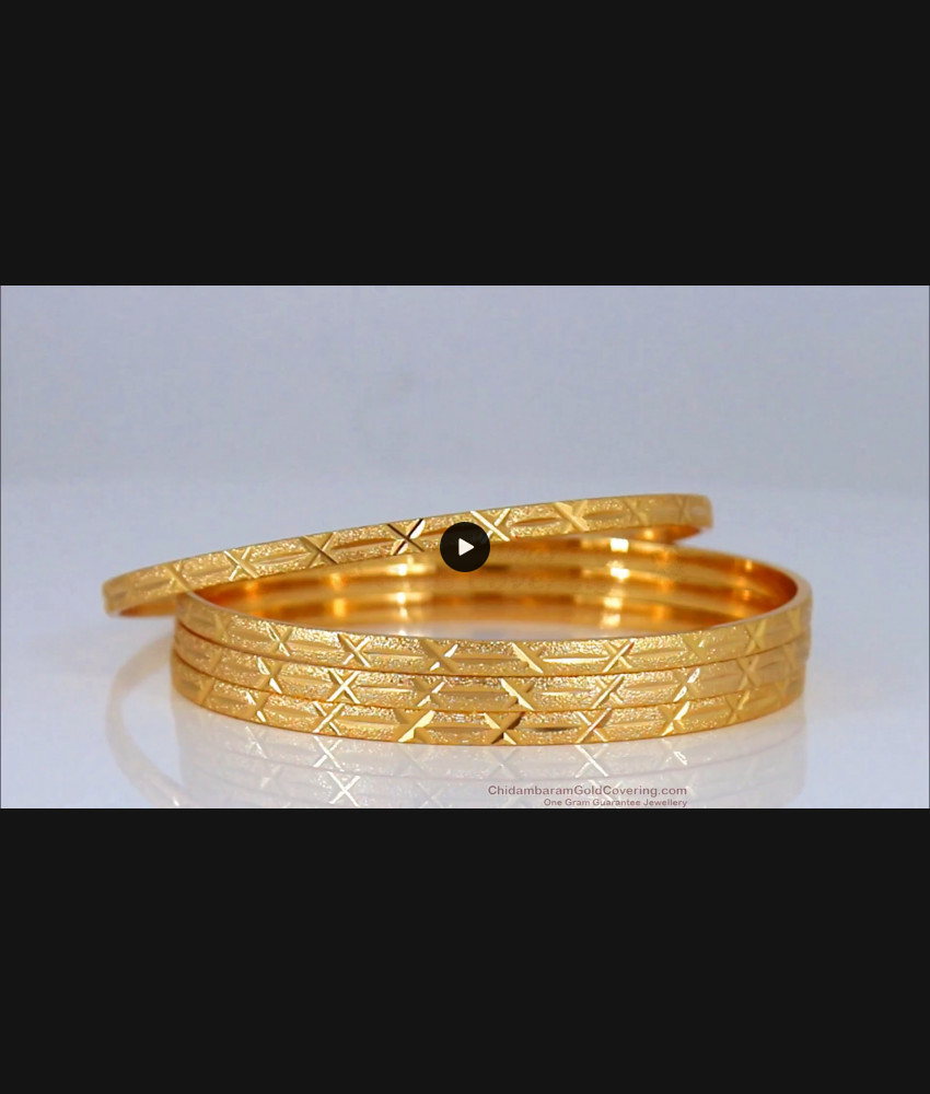 BR1592-2.8 Stylish Star Pattern Gold Plated Bangles Collections