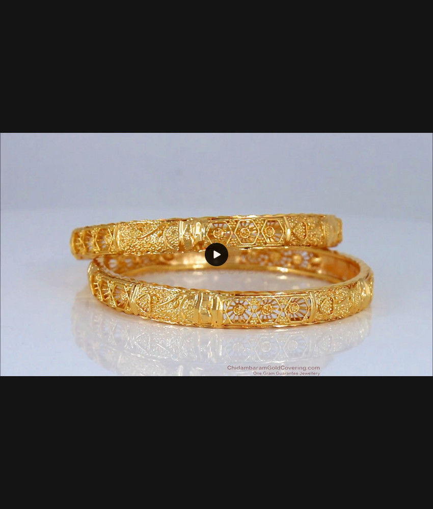 BR1594-2.6 Latest One Gram Gold Bangles For Womens