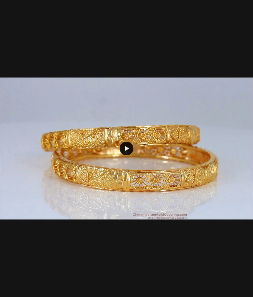 BR1594-2.8 Latest One Gram Gold Bangles For Womens