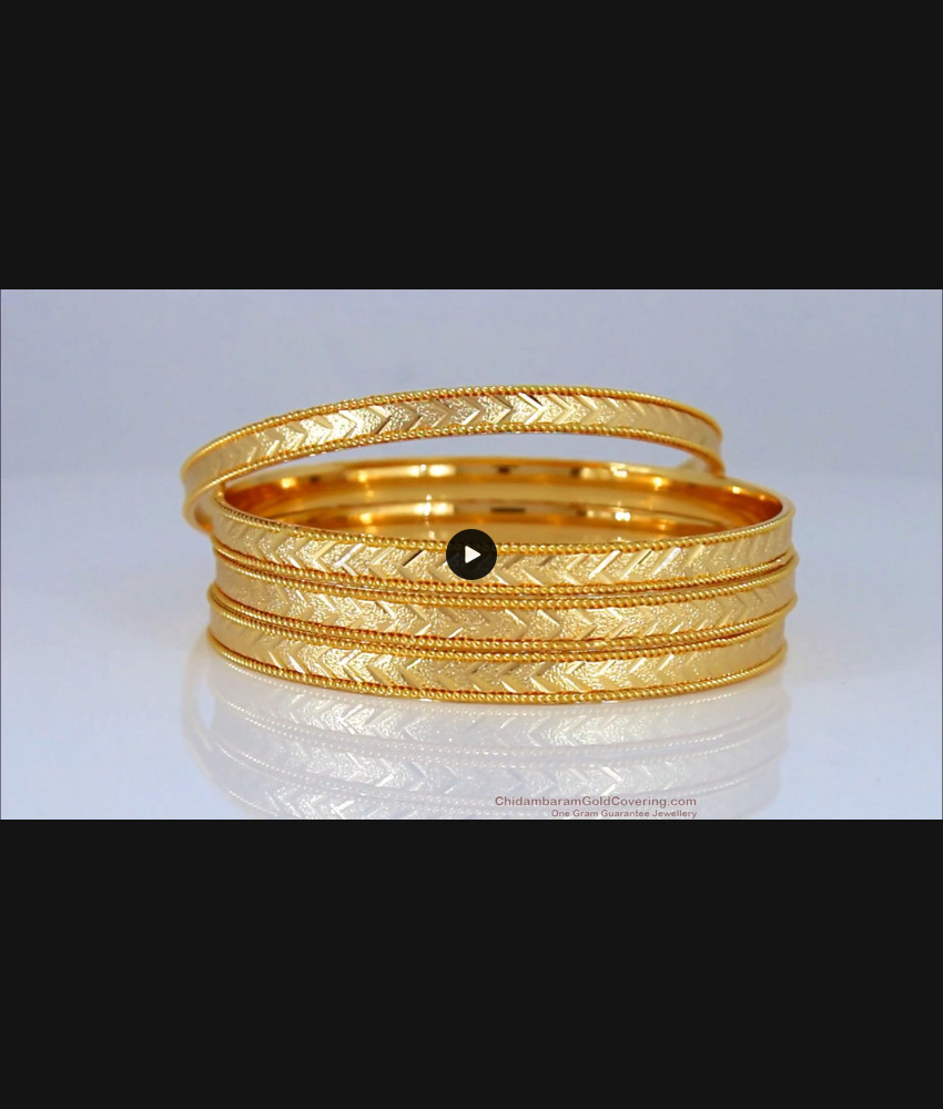 BR1595-2.6 New Arrival Gold Bangles For Party Wear Collections