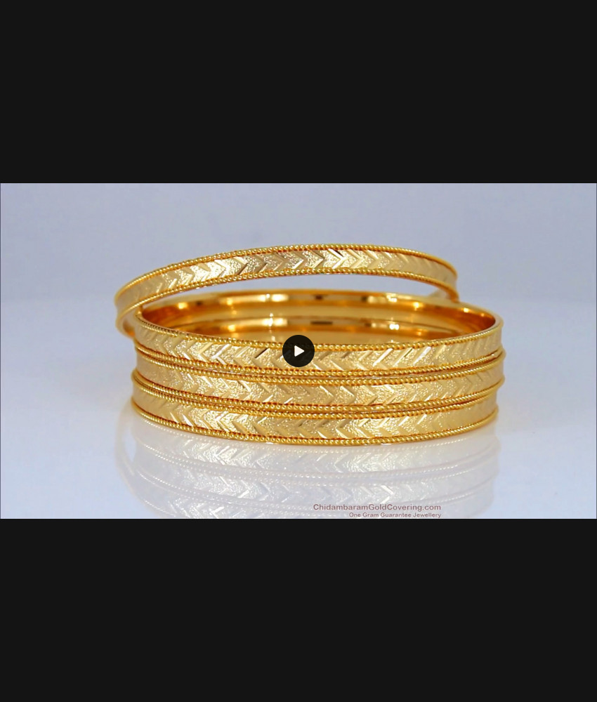 BR1595-2.10 New Arrival Gold Bangles For Party Wear Collections