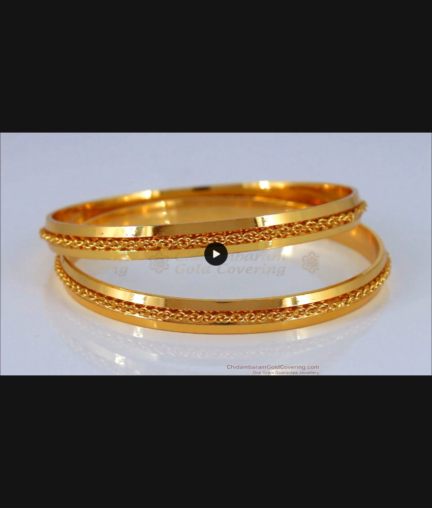 BR1605-2.8 One Gram Gold Plated Bangles For Daily Use